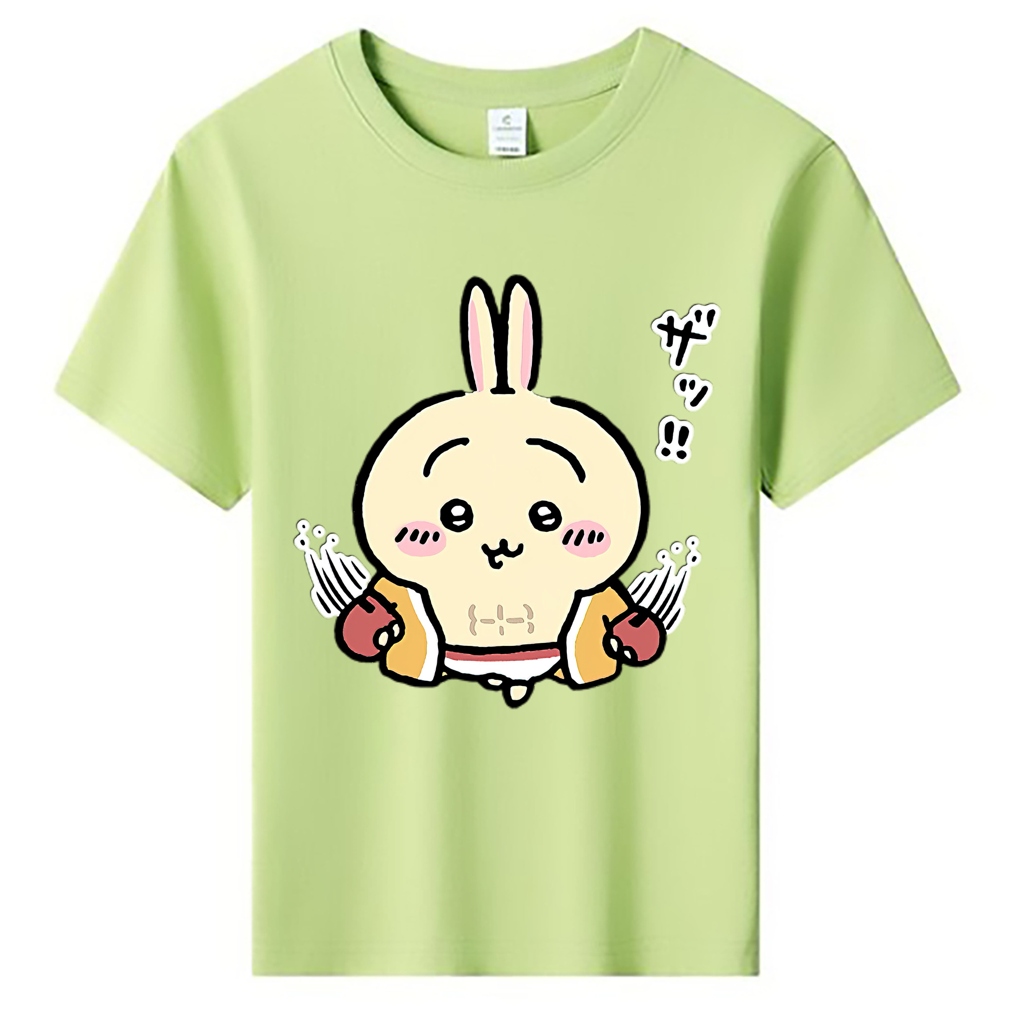 （画像用） ちいかわ うさぎ Chii-kawa usagi 綿100％キッズTシャツ（フロントプリント）